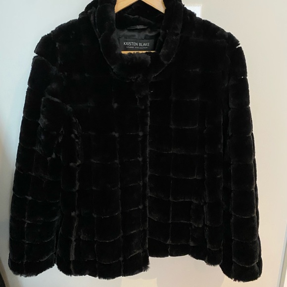 Kristen Blake Faux Fur Jacket Coat XS Black - Picture 2 of 12